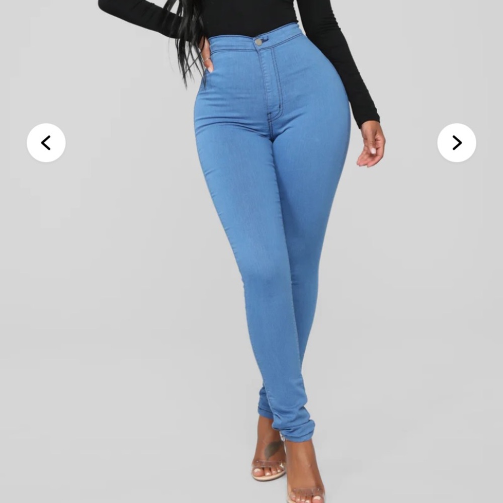 Fashion Nova High Rise Blue Jeans